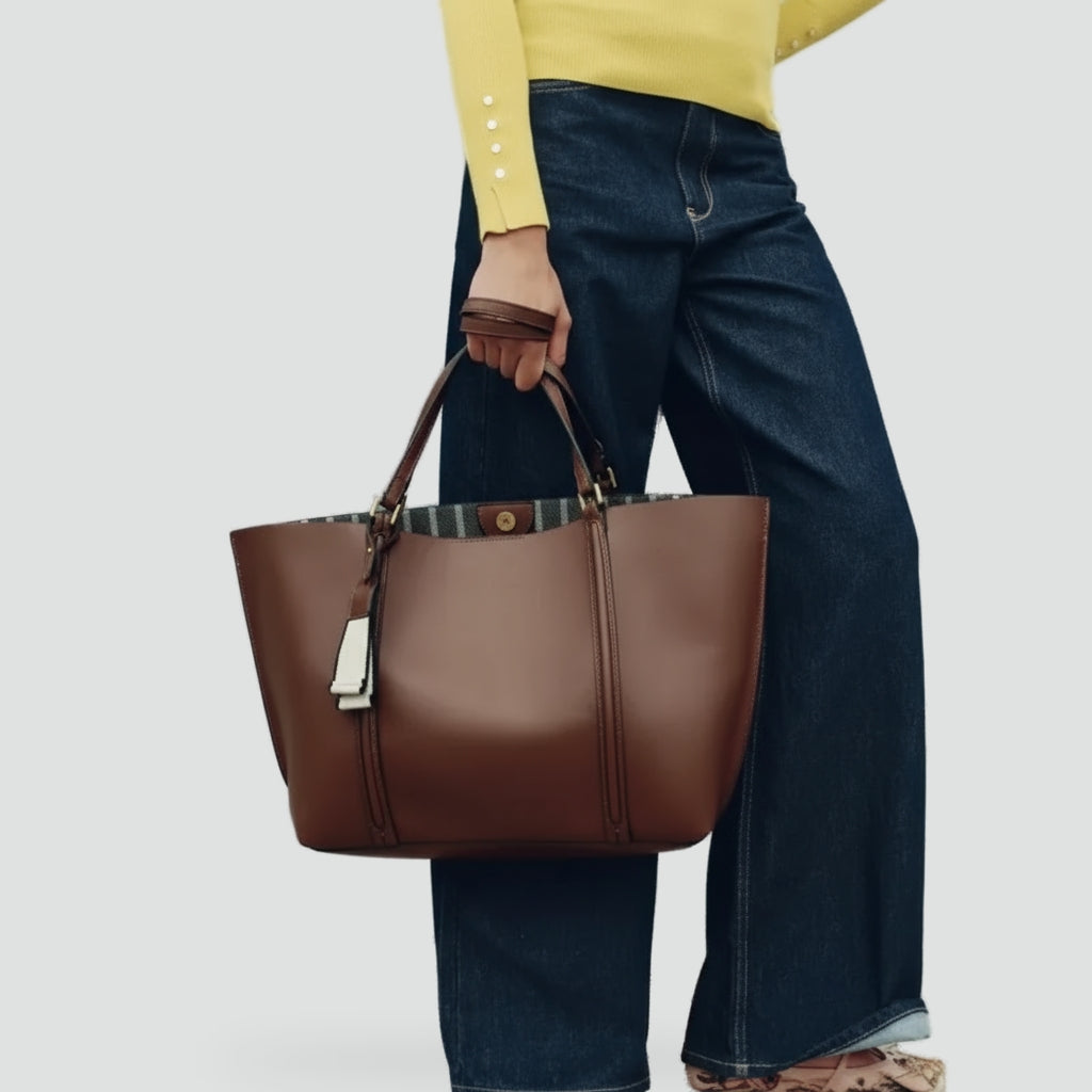 Sac à main pour femme avec grande capacité et finition en cuir