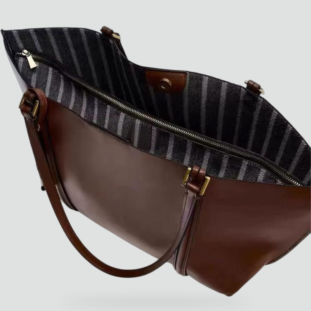 Sac à main pour femme avec grande capacité et finition en cuir