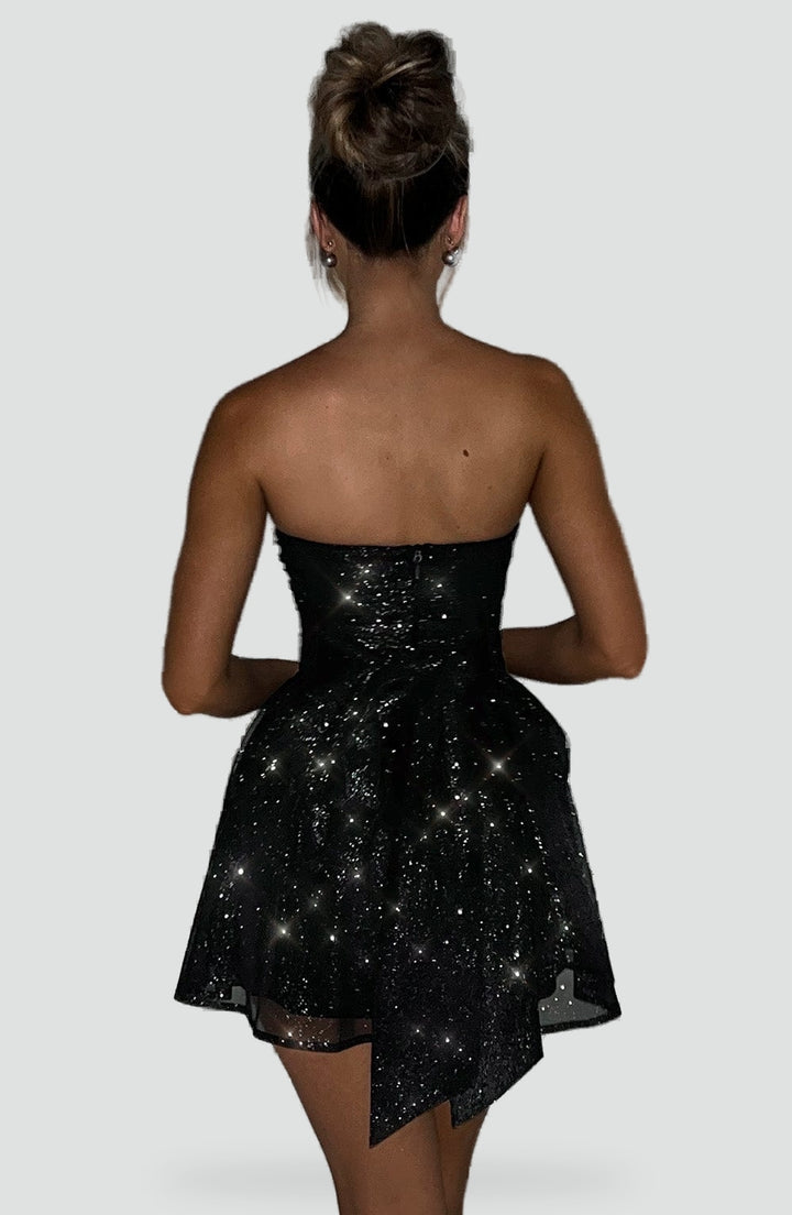 Elegante damesjurk met glinsterend effect