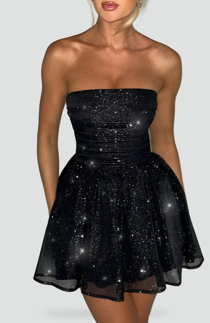 Elegante damesjurk met glinsterend effect