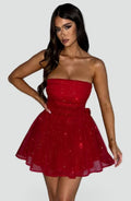 Elegante damesjurk met glinsterend effect