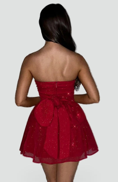 Elegante damesjurk met glinsterend effect
