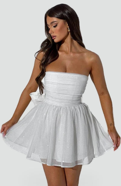 Elegante damesjurk met glinsterend effect