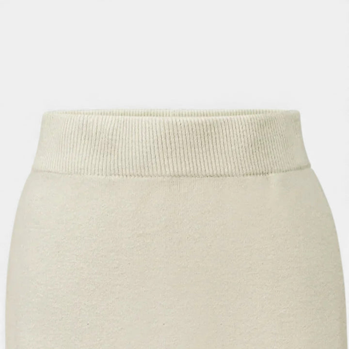 Jupe midi élégante en maille épaisse avec fente, pour l’hiver