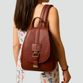 Sac à dos féminin en cuir élégant pour la ville et le quotidien