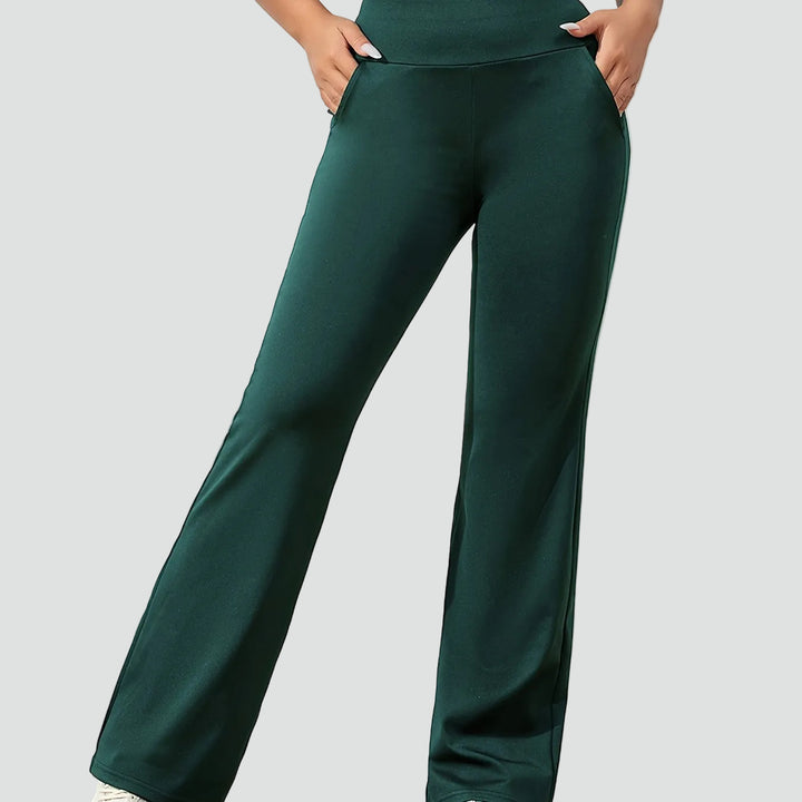 Pantalon de sport pour femmes à taille haute et jambes larges