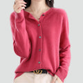 Women's soft merino wool and cashmere cardigan