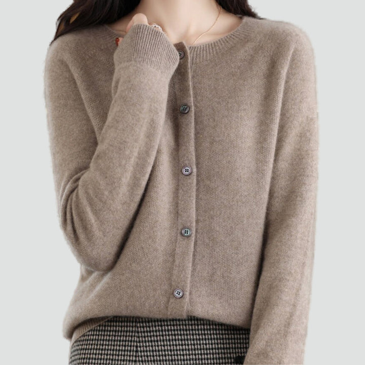 Cardigan pour femme en laine mérinos et cachemire