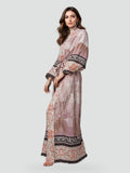 Women's kimono with a floral pattern and belt, perfect for the beach