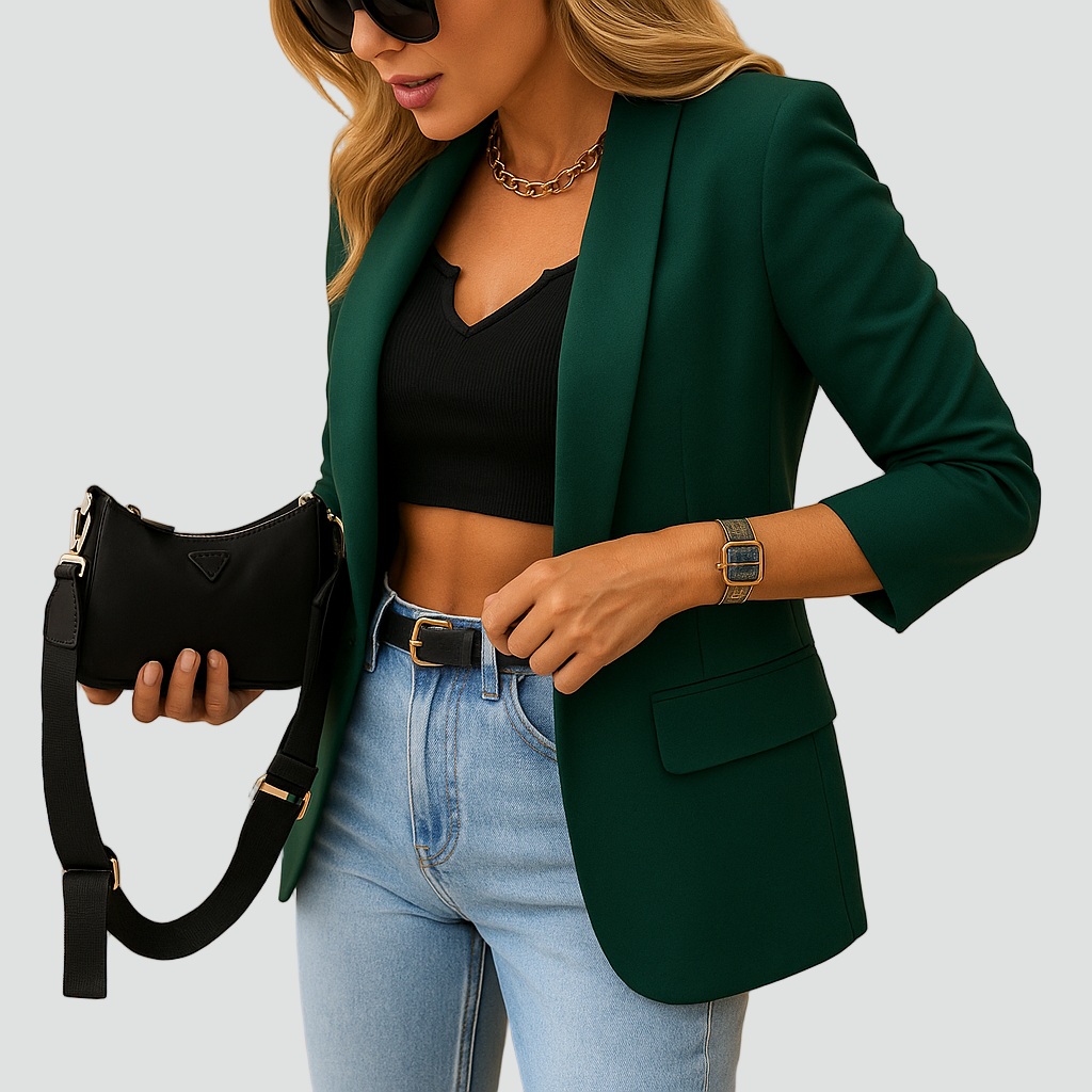 Veste longue cintrée pour femme élégante pour le bureau