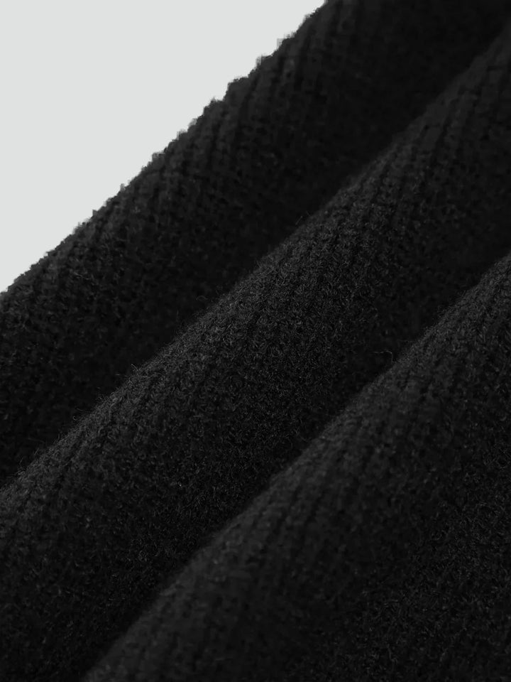 Pull oversize pour femme avec maille contrastante et col semi-montant