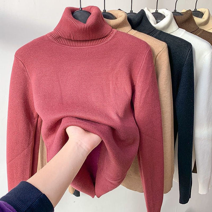Klasyczny golf damski dopasowany sweter basic