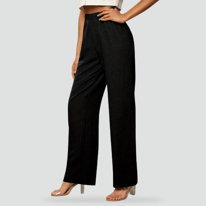 Rechte broek met hoge taille en rechte pijpen