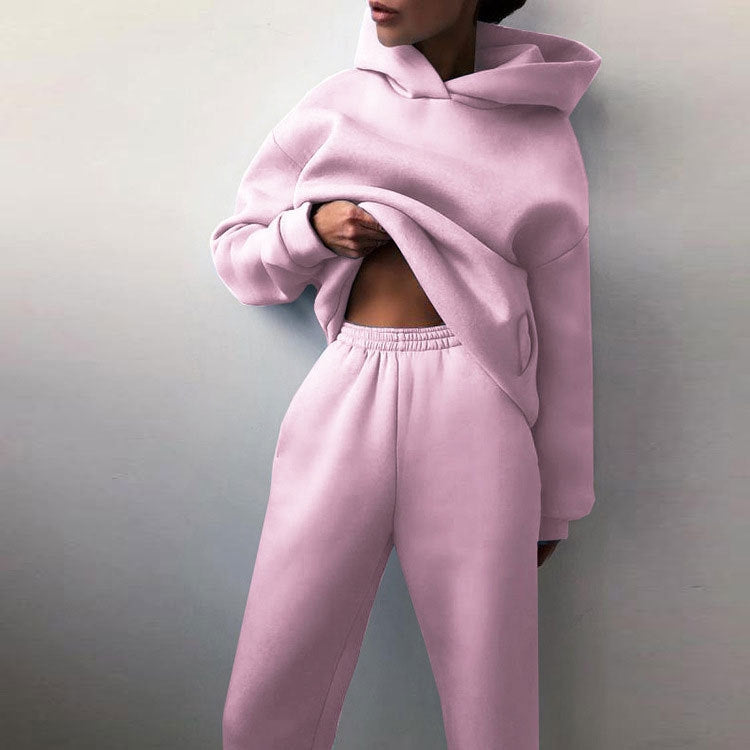 Ensemble de survêtement deux pièces pour femme avec sweat à capuche