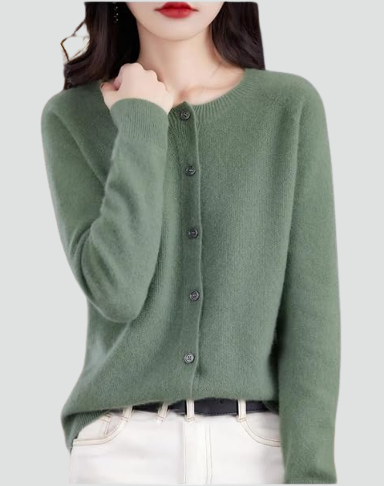 Cardigan pour femme en laine mérinos et cachemire